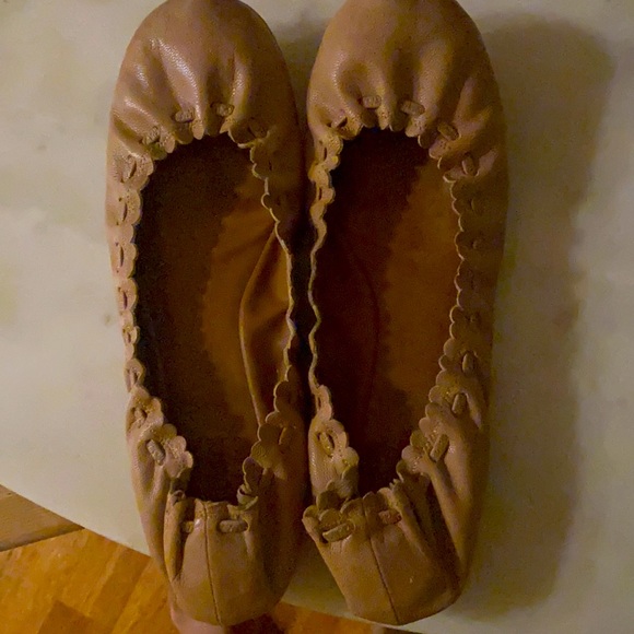Nude Scalloped Ballet Flats by Chloe - Picture 4 of 8